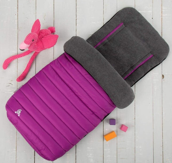 CuddleCo Comfi-Snug detský páperový fusak ružovo-šedý